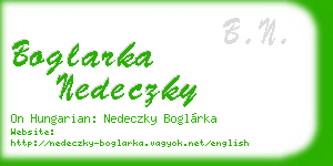 boglarka nedeczky business card